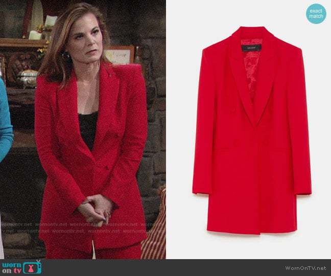 Zara Tailored Frock Coat worn by Phyllis Newman (Gina Tognoni) on The Young and the Restless