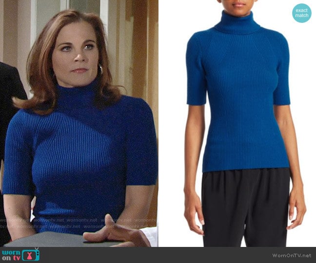 3.1 Phillip Lim Ribbed Turtleneck worn by Phyllis Newman (Gina Tognoni) on The Young and the Restless