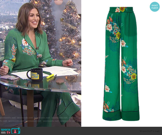 Desowa Floral Wide Leg Pants by Alexis worn by Carissa Loethen Culiner on E! News