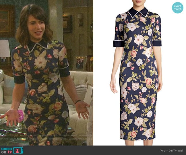 Delora Dress by Alice + Olivia worn by Sarah Horton (Linsey Godfrey) on Days of our Lives