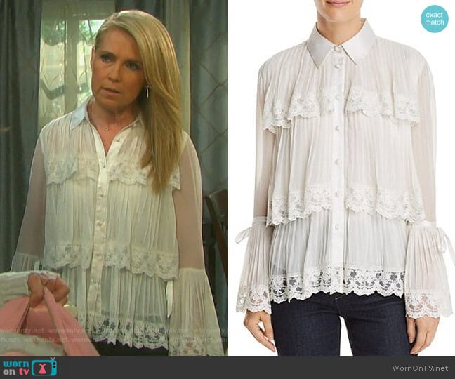 Kartwright Blouse by Alice + Olivia worn by Jennifer Horton (Melissa Reeves) on Days of our Lives