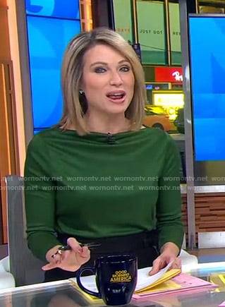 WornOnTV: Amy’s green top on Good Morning America | Amy Robach ...