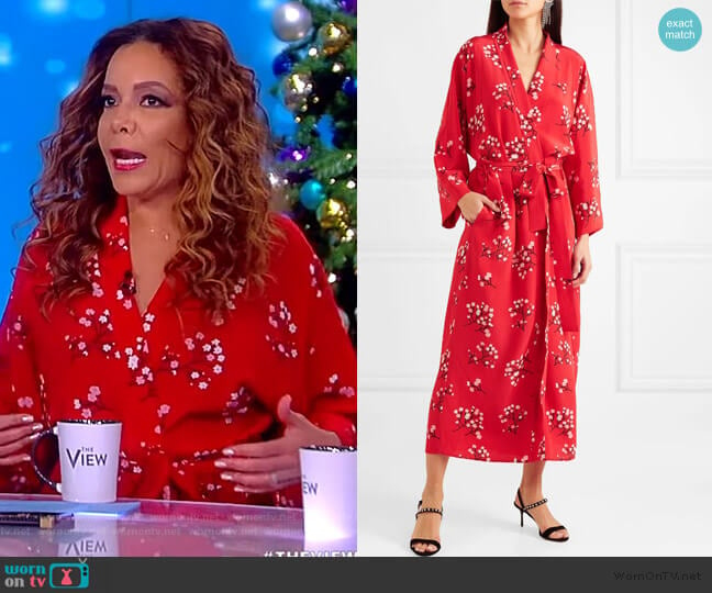 Floral-print silk crepe de chine wrap maxi dress by Bernadette worn by Sunny Hostin on The View