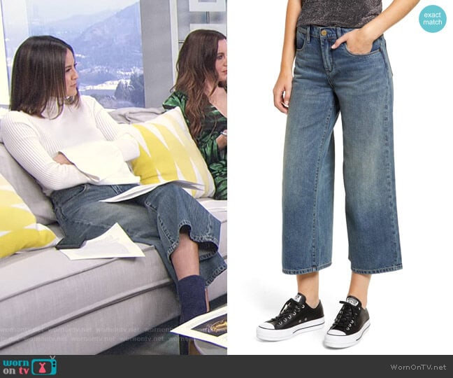 Wide Leg Crop Jeans by Blanknyc worn by Erin Lim on E! News