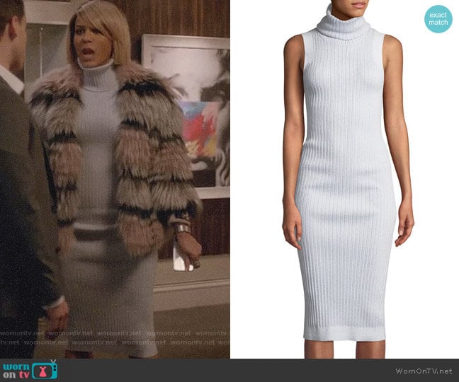 Sleeveless Turtleneck Ribbed Dress by Brandon Maxwell worn by Giselle (Nicole Ari Parker) on Empire