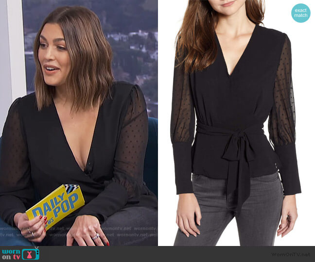 Tie Waist Blouse by Chelsea28 worn by Carissa Loethen Culiner on E! News