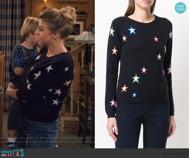 3D star sweater by Chinti & Parker worn by Stephanie Tanner (Jodie Sweetin) on Fuller House