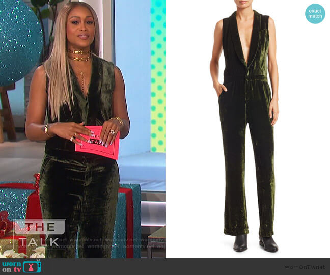 Velvet Fluid Jumpsuit by Each X Other worn by Eve  on The Talk