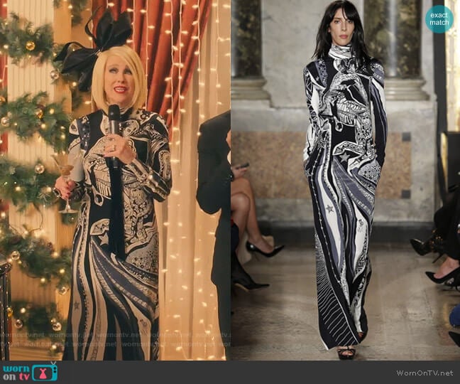 by Emilio Pucci  - Fall 2015 Ready To Wear Collection worn by Moira Rose (Catherine O'Hara) on Schitts Creek