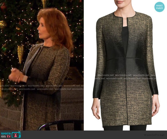 Erin Jacquard Jacket by Lafayette 148 New York worn by Maggie Horton (Suzanne Rogers) on Days of our Lives