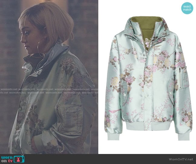 Reversible bomber jacket by Fenty by Rihanna worn by Star Davis (Jude Demorest) on Star