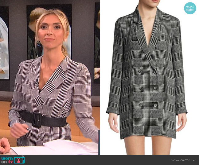 Plaid Blazer Dress by Fleur du Mal worn by Giuliana Rancic on E! News