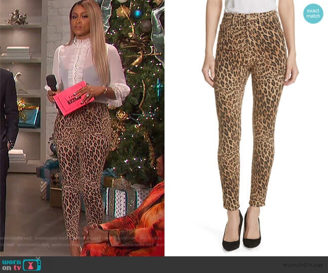 Ali High Waist Cigarette Skinny Jeans by Frame worn by Eve on The Talk