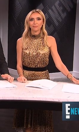 Giuliana’s leopard pleated dress on E! News