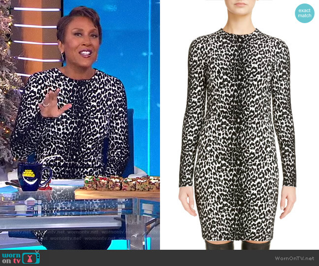 WornOnTV: Robin’s white leopard dress on Good Morning America | Robin ...