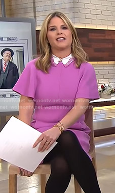 Jenna’s pink embroidered collar dress on Today