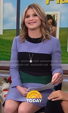 Jenna’s purple colorblock dress on Today