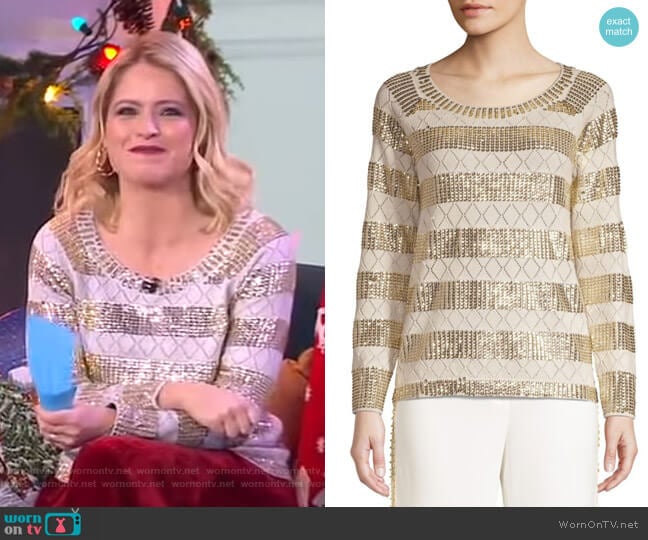 Melita Sweater by Kobi Halperin worn by Sara Haines on Good Morning America