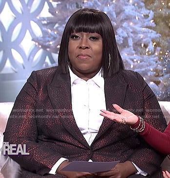 Loni’s metallic leopard suit on The Real