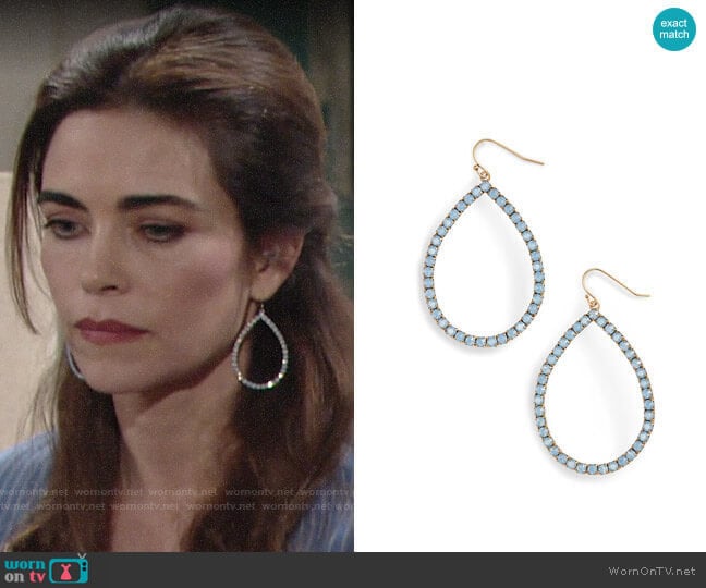 Loren Hope Emilia Earrings worn by Victoria Newman (Amelia Heinle) on The Young and the Restless