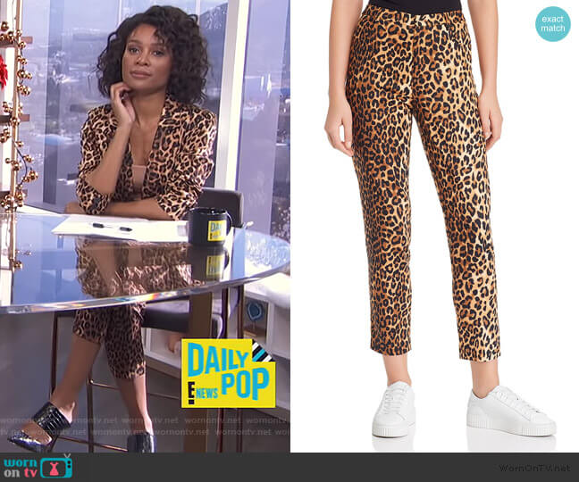 Nahla Leopard Print Pants by Lucy Paris worn by Zuri Hall on E! News