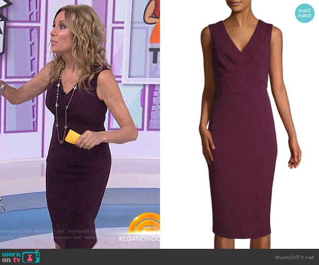 V-Neck Sheath Dress by Maggy London worn by Kathie Lee Gifford on Today