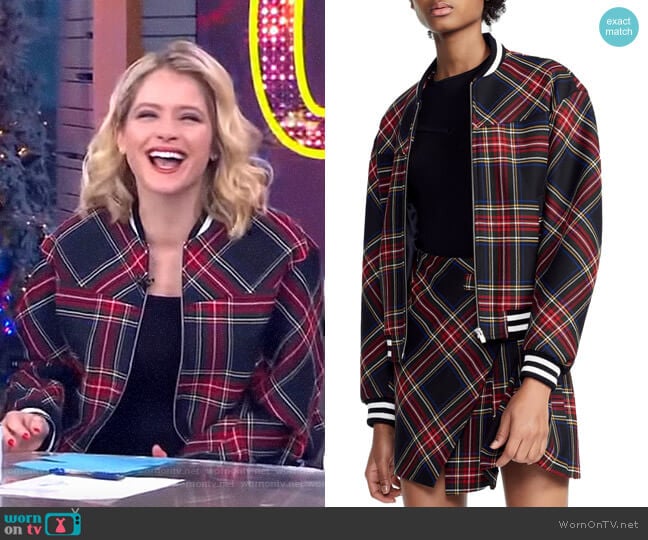 Bazak Jacket by Maje worn by Sara Haines on Good Morning America