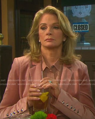 Marlena’s pink velvet blazer on Days of our Lives