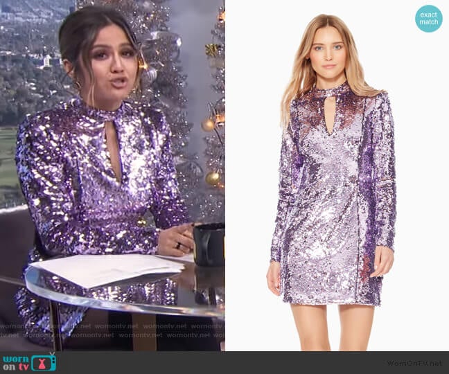 Billy Sequined Dress by Parker worn by Erin Lim on E! News