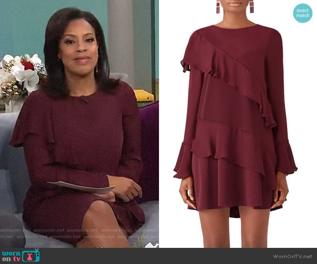 Evony Combo Dress by Parker worn by Sheinelle Jones on Today