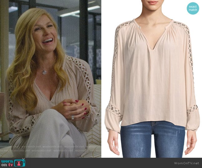 Sera Blouse by Ramy Brook worn by Debra Newell (Connie Britton) on Dirty John