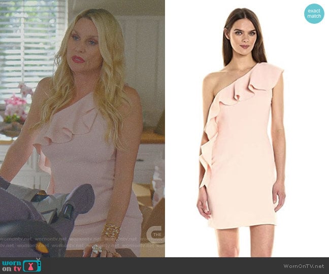 Zoey Dress by Rachel Zoe worn by Alexis Carrington (Elaine Hendrix) on Dynasty