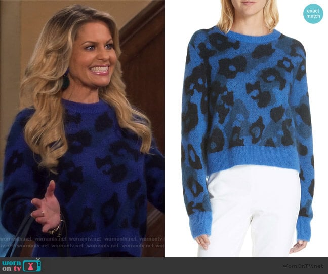 Leopard Spot Sweater by Rag & Bone worn by DJ Tanner-Fuller (Candace Cameron Bure) on Fuller House