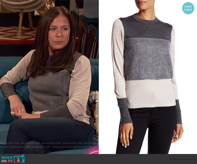 Marissa Merino Wool Sweater by Rag & Bone worn by Maura Tierney on Busy Tonight