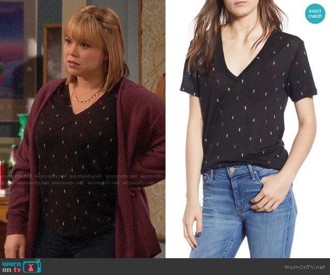 Rails Cara Tee in Black Rainbow Cactus worn by Kristin Baxter (Amanda Fuller) on Last Man Standing