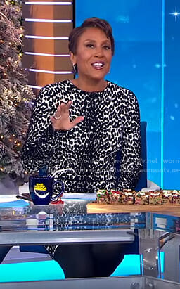 Robin’s white leopard dress on Good Morning America