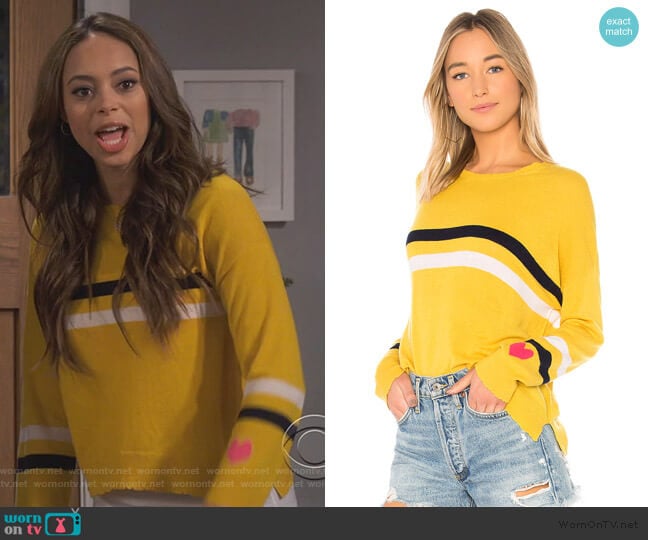 WornOnTV: Claire’s yellow striped sweatshirt on Happy Together | Amber ...