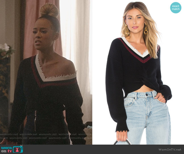 Twist Front Sweater by T by Alexander Wang worn by Tiana Brown (Serayah McNeill) on Empire