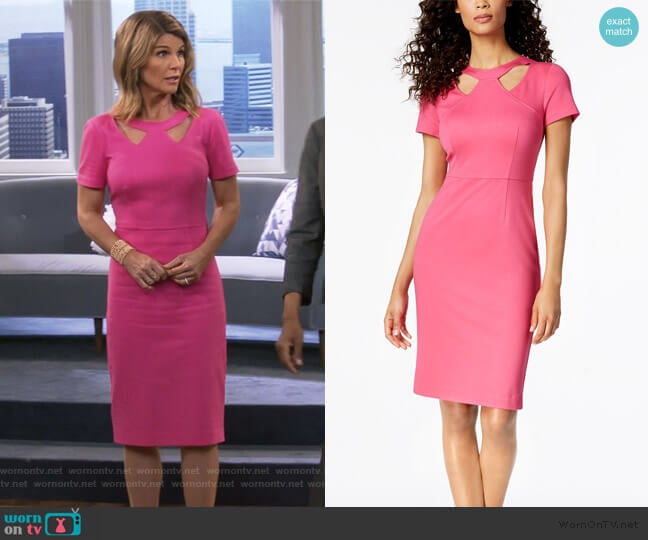 aladium Cutout Sheath Dress by Trina Turk worn by Rebecca Katsopolis (Lori Loughlin) on Fuller House