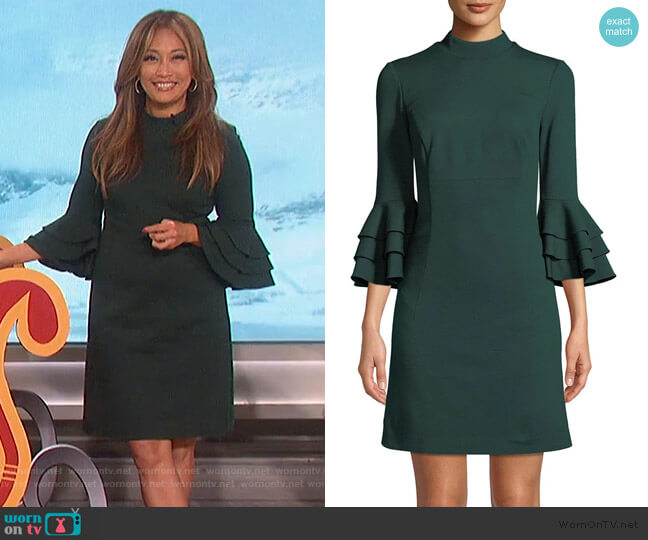 WornOnTV: Carrie’s green bell sleeve dress on The Talk | Carrie Inaba ...