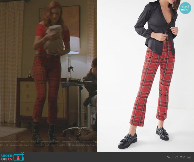 UO Casey Kick Flare Pant by Urban Outfitters worn by Kirby Anders (Maddison Brown) on Dynasty