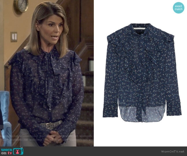 Finley Blouse by Veronica Beard worn by Rebecca Katsopolis (Lori Loughlin) on Fuller House