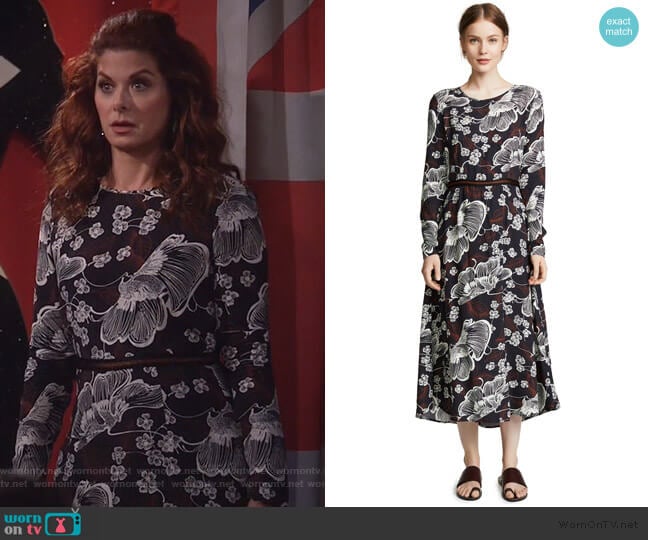 Poppy Dress by Warm worn by Grace Adler (Debra Messing) on Will and Grace