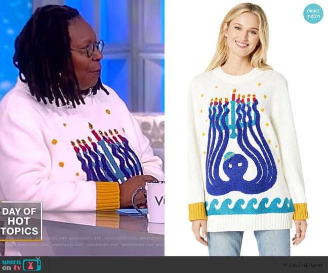 Octopus Menorah Sweater by Whoopi worn by Whoopi Goldberg on The View