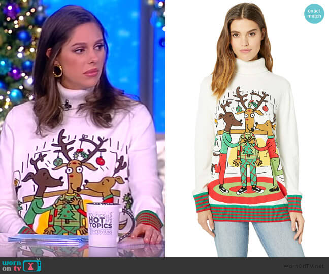 Under The Mistletoe Sweater by Whoopi worn by Abby Huntsman on The View