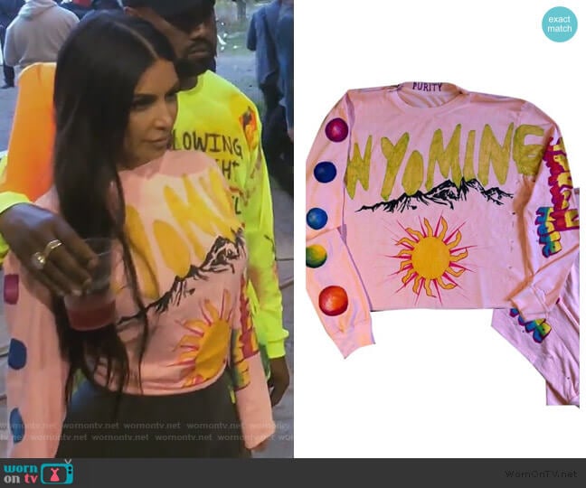 Wyoming Jackson Hole by Yeezy worn by Kim Kardashian on Keeping Up with the Kardashians