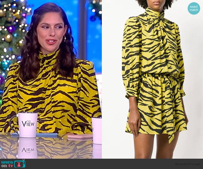 WornOnTV: Abby’s yellow tiger stripe mini dress on The View | Abby ...