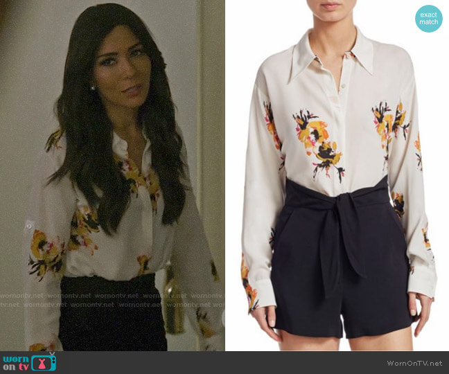 ALC Calder Blouse worn by Hermione Lodge (Marisol Nichols) on Riverdale