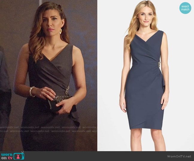 Alex Evenings Ruched Dress worn by Dinah Drake (Juliana Harkavy) on Arrow