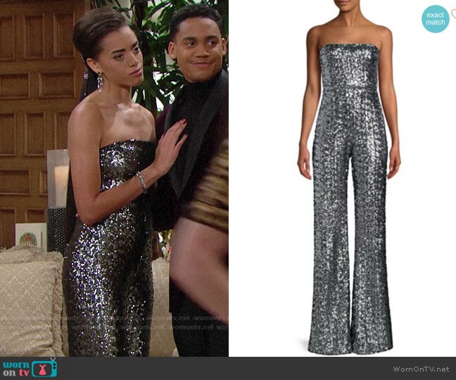 Alexis Carleen Sequin Jumpsuit worn by Zoe (Kiara Barnes) on The Bold and the Beautiful